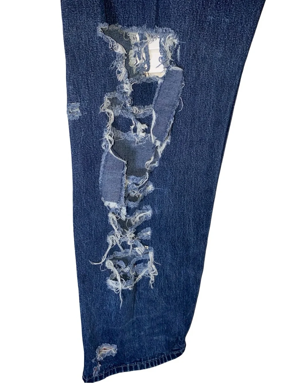 Vintage Levi's SilverTab Custom Thrashed Distressed Red Bandana Jeans Straight